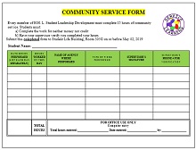Community service letter template