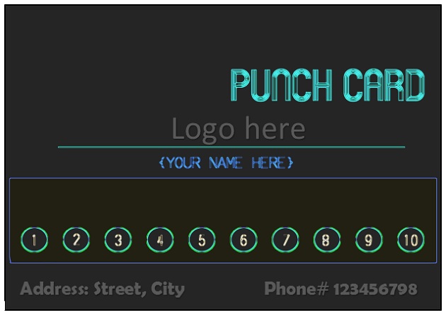 10 Editable Punch Card Templates Word Excelshe 8314