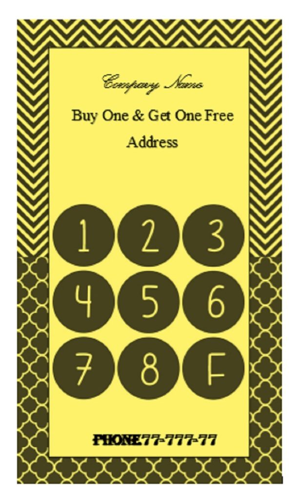 Punch Card Template Word