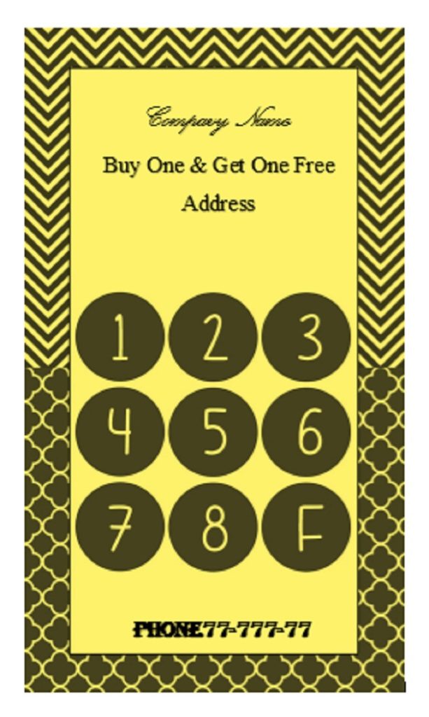 10 Editable Punch Card Templates Word ExcelSHE