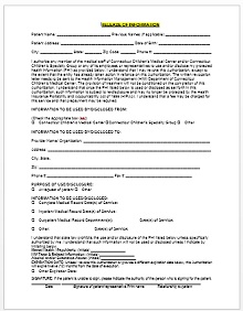 printable medical release form