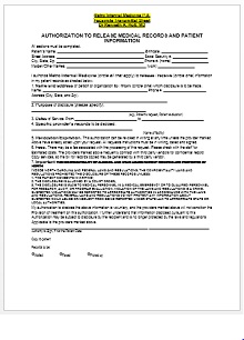 printable medical release forms