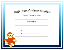 printable adoption certificate