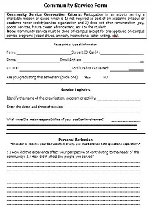 court ordered community service form template