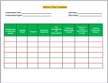 delivery schedule template