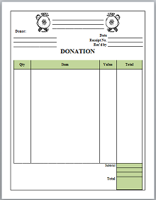 Donation receipt template 08