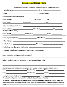 employee emergency contact form template