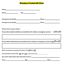 emergency forms
