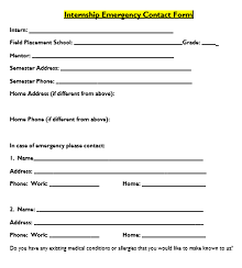 emergency contact form pdf