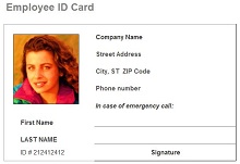 Free download employee id templates