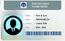 Student id card template