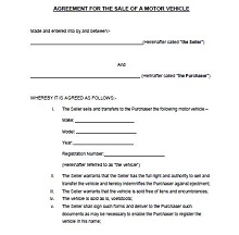 car sale contract