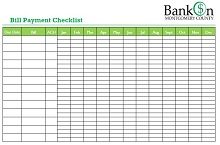 bill payment checklist