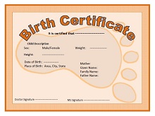 printable birth certificate form