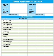 IC Simple Performance Review Template
