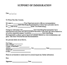 sample of immigration letter