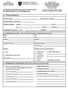 medical release form for adults