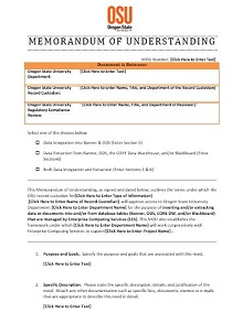 memorandum of understanding template nonprofit