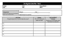 Professional development plan form