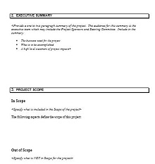 project scope of work template