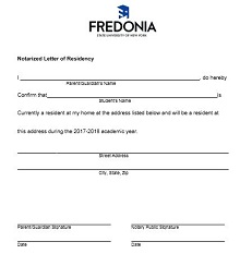 sample proof of residency letter