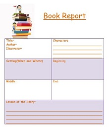 book report template free printable, book report sheet fourth grade
