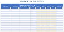 inventory list template