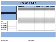 free packing slip template