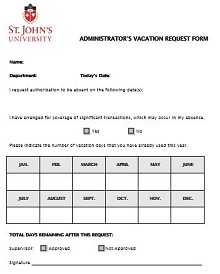 Vacation request form