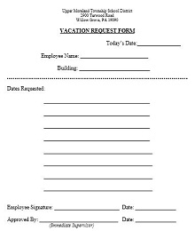 employee vacation request