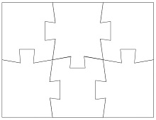 6 piece puzzle template
