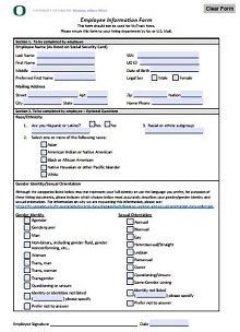 employee contact information form