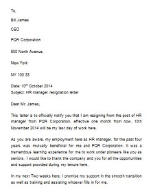 two weeks notice letter example