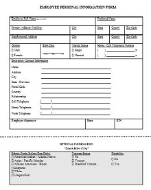 new hire information form