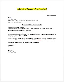 Landlord Letter To Tenant Proof Of Residence from excelshe.com