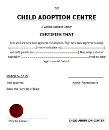 adoption certificate maker
