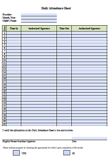 employee attendance record template