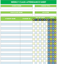 employee attendance tracker excel template