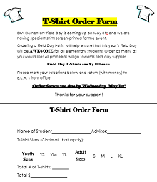 tshirt order form template