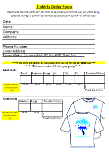 t shirt order form template free