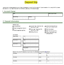 cash deposit slip