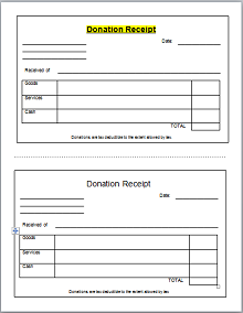 Free Donation Receipt Templates