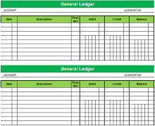 General Ledger Spreadsheet Excel