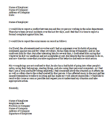 sample letter of complaint to employer on unfair office practice