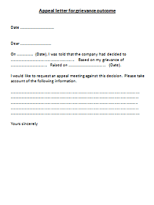 grievance letter template