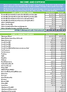 Income and Expense Sheet For Business