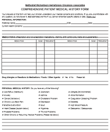 biological fathers medical history form template