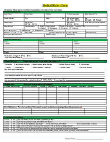 medical records form template 
