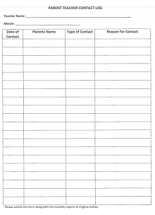 parent teacher communication forms