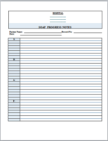free printable progress notes